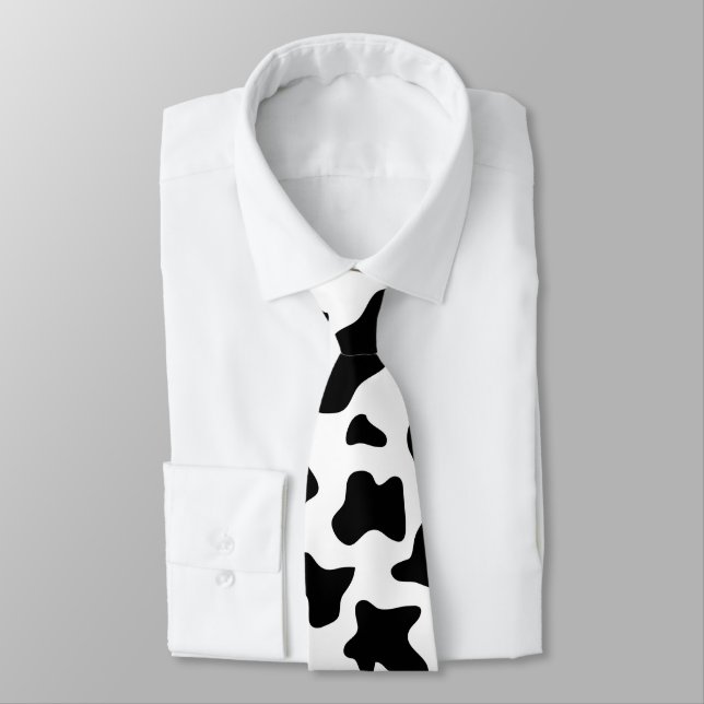 Gravata cute cowboy black and white farm cow print (Amarrado)
