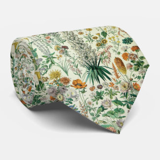 Gravata Cute Floral Botanical Drawing by Adolphe Millot