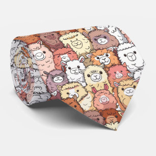 Gravata Cute Funny Alpaca Llama Neck Tie