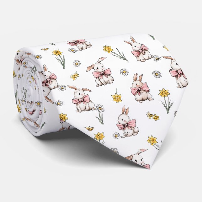 Gravata Cute Little Bunnies,  (Rolled)