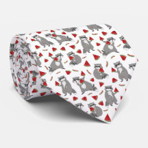 Cute Raccoon com Padrão de Melancia