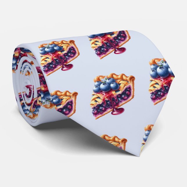 Gravata Cute tiled blueberry tie pattern  (Rolled)