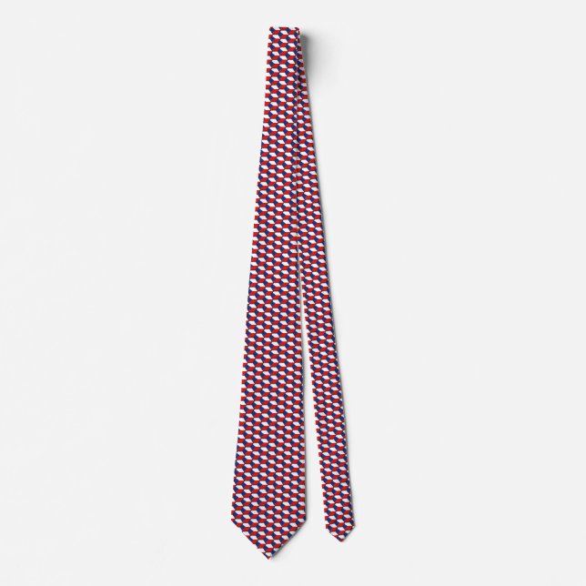 Gravata Czechia Flag Honeycomb Tie (Frente)