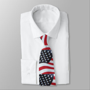 Gravata da bandeira americana dos homens