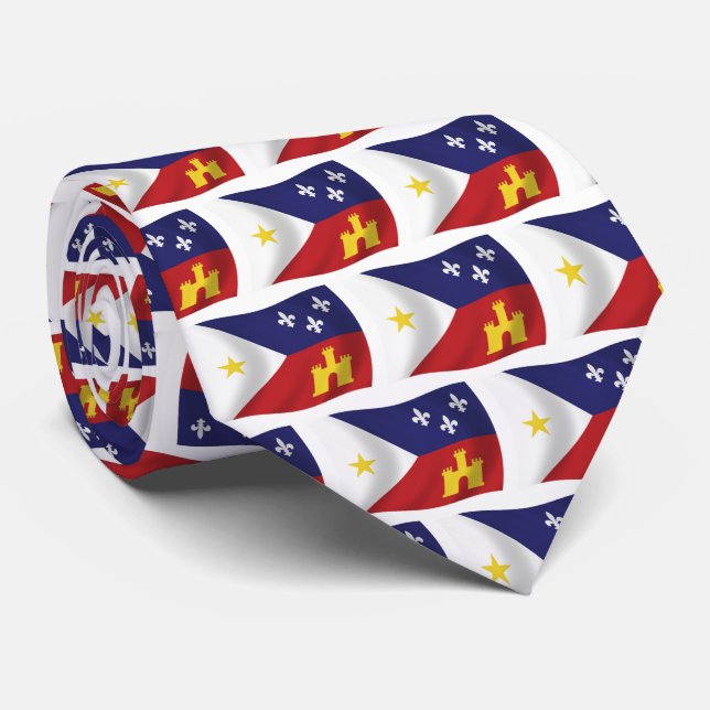 Gravata da Bandeira da Acadiana (Rolled)