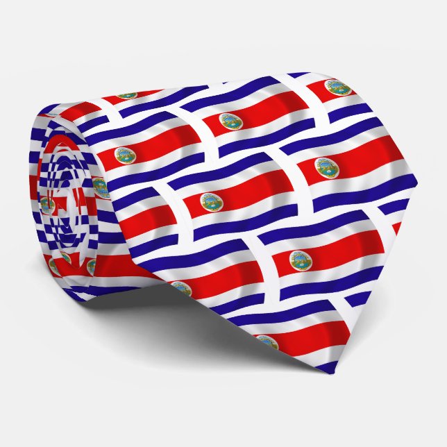 Gravata da Bandeira da Costa Rica (Rolled)