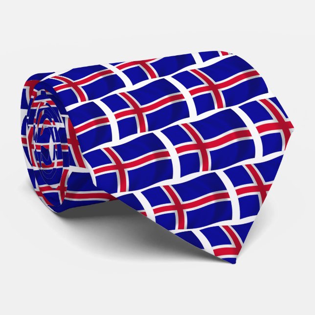 Gravata da Bandeira da Islândia (Rolled)