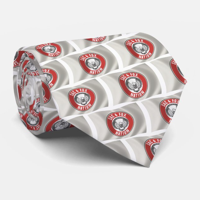 Gravata da Bandeira da Nação Sac & Fox (Oklahoma) (Rolled)