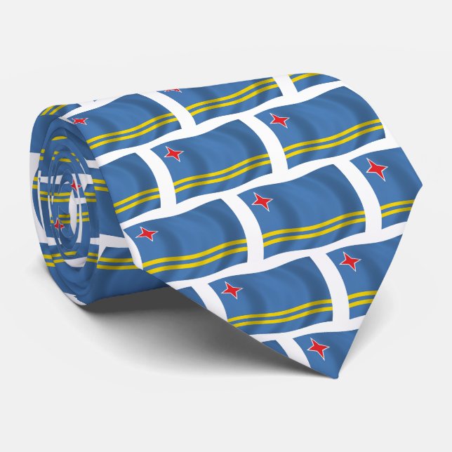 Gravata da Bandeira de Aruba (Rolled)