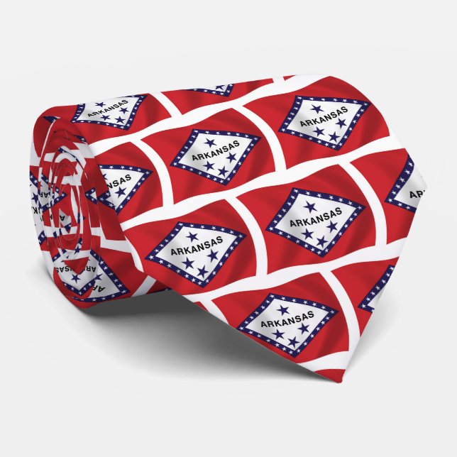 Gravata da Bandeira do Arkansas (Rolled)