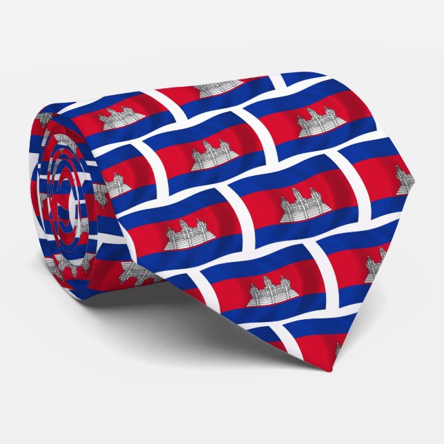 Gravata da Bandeira do Camboja (Rolled)