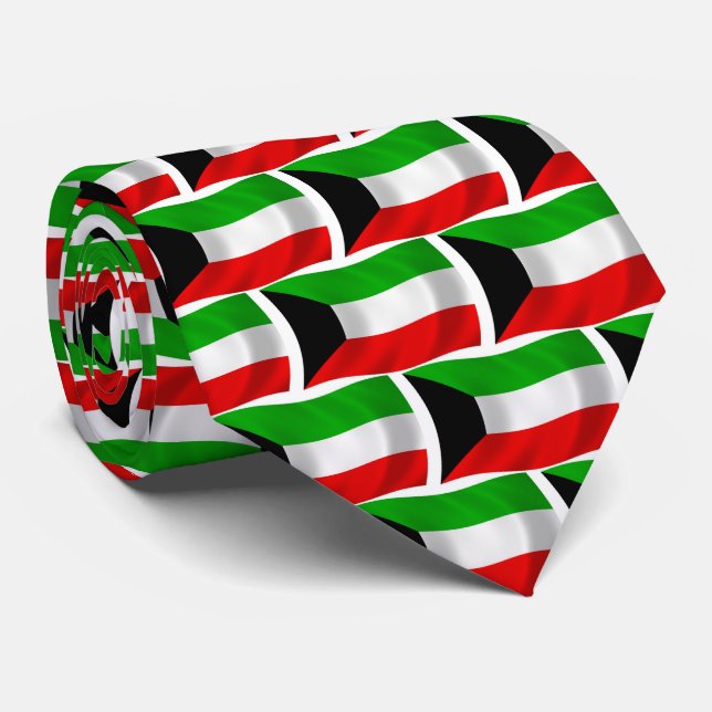 Gravata da Bandeira do Kuwait (Rolled)