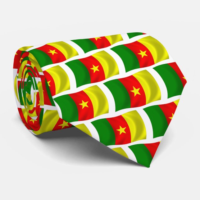 Gravata da Bandeira dos Camarões (Rolled)