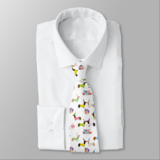 Gravata Dachshund Birthday Tie