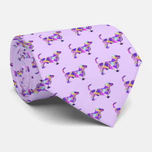 Gravata Dachshund Daxie Dog Silhouette Purple Lt Neck