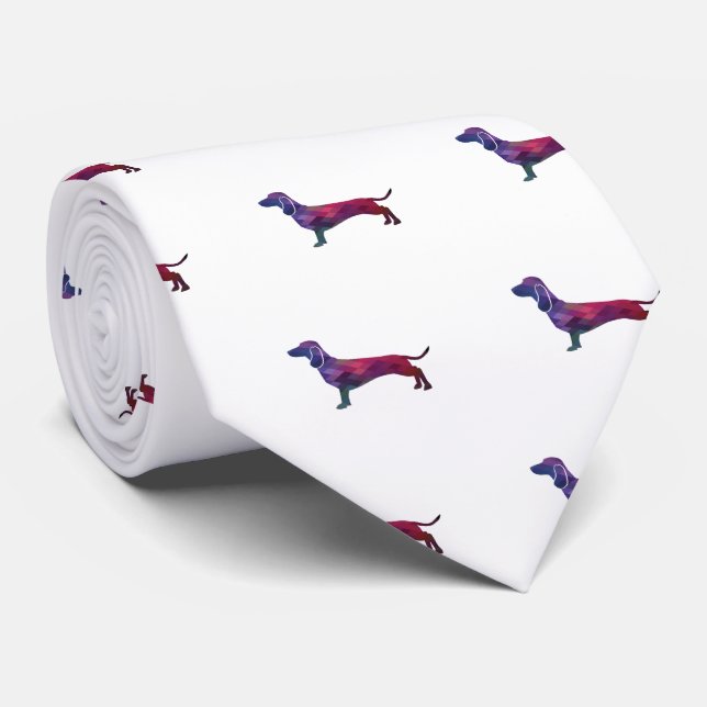 Gravata Dachshund Dog Bree Silhouette Geo (Rolled)