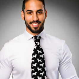 Gravata Dachshund Pattern Black Tie Doxie Dog