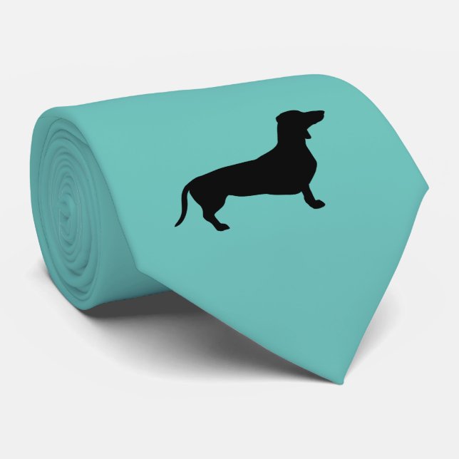 Gravata Dachshund Pelo Curto - Silhueta 1 (Rolled)