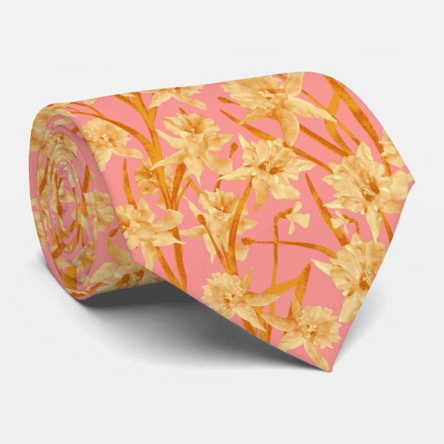 Gravata Daffodil romântico (Rolled)