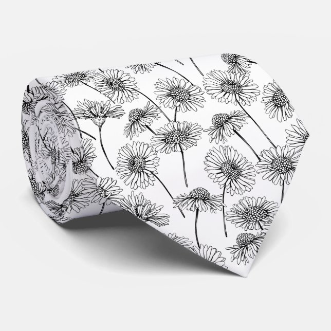 Gravata Daisies Tie (Rolled)