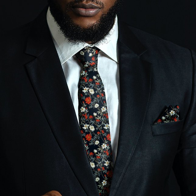 Gravata Daisies William Morris inspirou homens florais (Criador carregado)