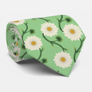 Gravata Daisy Floral Pattern