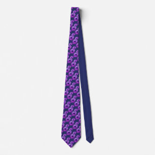 Gravata Daisy Tie Linda Azul Flores Selvagens Necktie