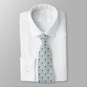 Gravata Daisy Tie Lindas Flores Selvagens Necktie Daisy Gi