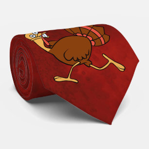 Gravata Dale Crazy Turkey - Ação de Graças Vermelho