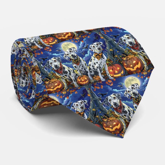 Gravata Dalmaciano Halloween Spooky (Rolled)
