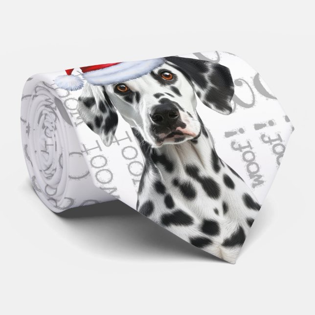 Gravata Dálmata engraçado do Natal Amante de cães (Rolled)