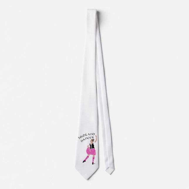 Gravata Dançarina das Terras Altas Rosa (Frente)