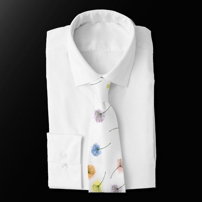 Gravata Dançarinos | Padrão Floral de Aquarela (Criador carregado)