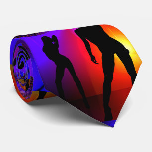 Gravata Dance Disco Party Girls Brilha Na Escuridão