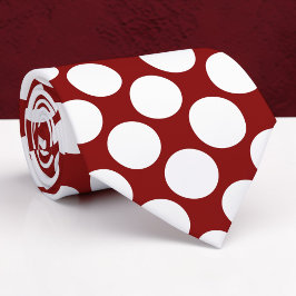 Gravata Dark Red Jumbo Polka Dots Custom Necktie