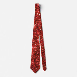 Gravata Dazzling Ruby Red Sequin Glitter Sparkle Tie