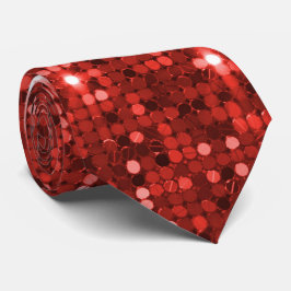 Gravata Dazzling Ruby Red Sequin Glitter Sparkle Tie