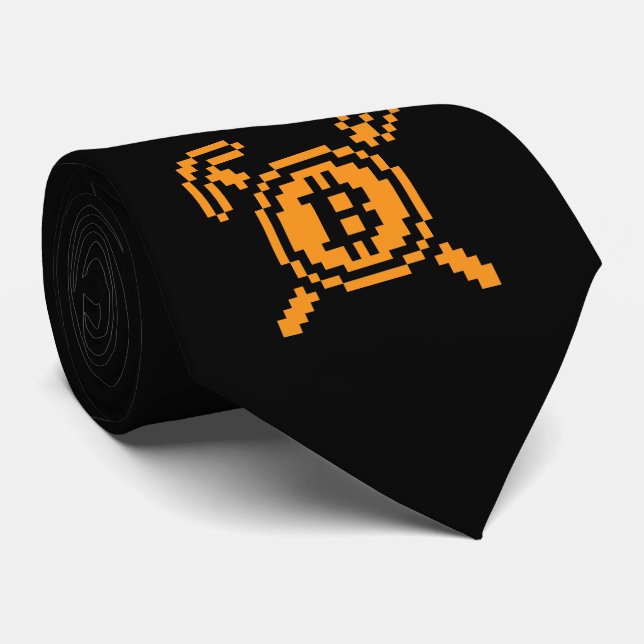 Gravata de 8 bits do mineiro BTC | de Bitcoin (Rolled)