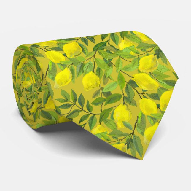 Gravata de árvore de limão artística para homens (Rolled)