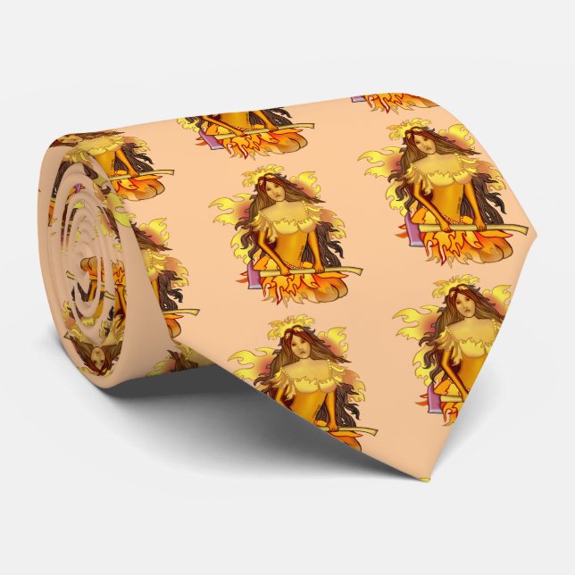 Gravata de bombeiro da Fada da Chama (Rolled)