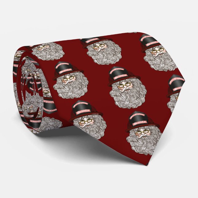 Gravata de Bombeiro de Papai Noel (Rolled)