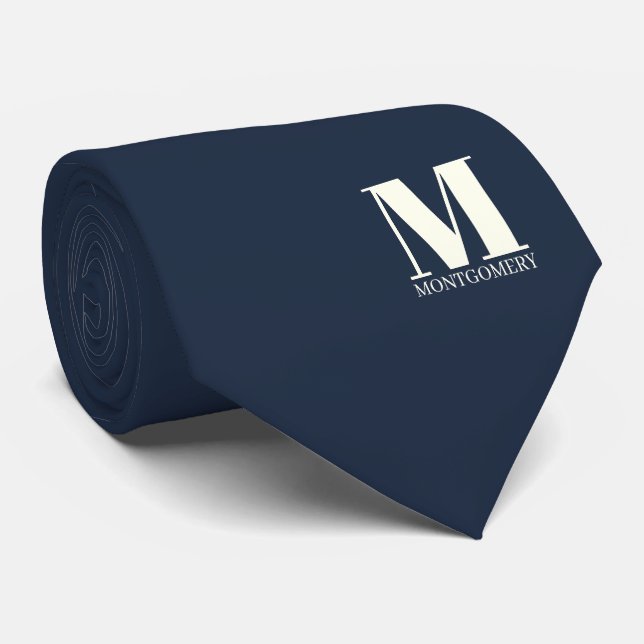 Gravata de Cama de Casamento com Monograma + Nome (Rolled)