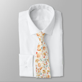 Gravata de casamento floral caprichosa terracota