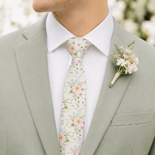 Gravata de casamento floral de videira botânica