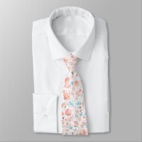 Gravata de casamento floral rosa e azul empoeirado