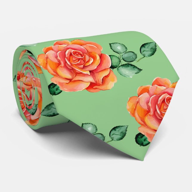 Gravata de Cavalheiro | Gravata Floral para Casame (Rolled)