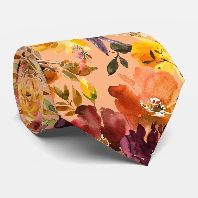 Gravata de Cavalheiro | Gravata Floral para Casame (Rolled)