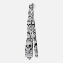 Gravata de caveira / Necktie Skull and gold