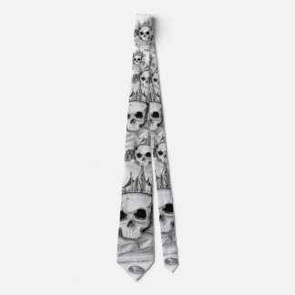 Gravata de caveira / Necktie Skull and gold