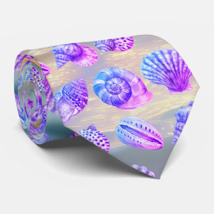 Gravata de Concha Oceânica com Estampa Náutica